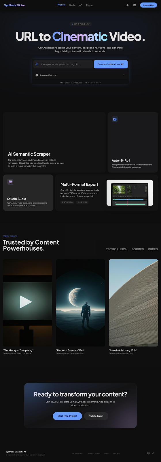 Cinematic AI visual abstraction